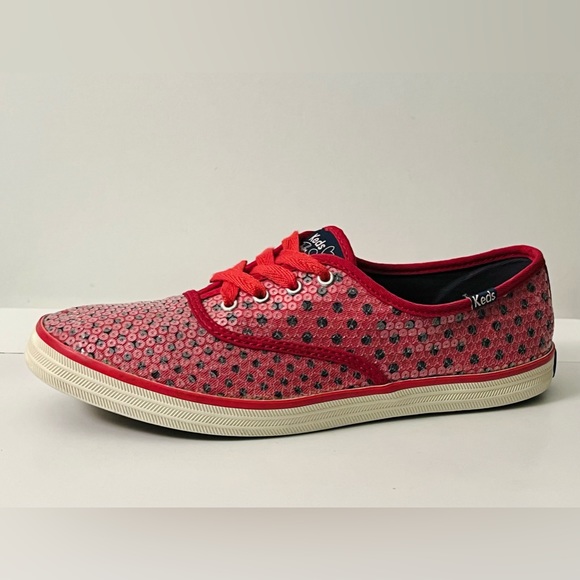 Taylor Swift Frosted Red Sequin Keds - Picture 4 of 9